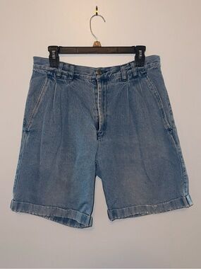 Bobbio High-Waist Light Wash Denim Shorts 32